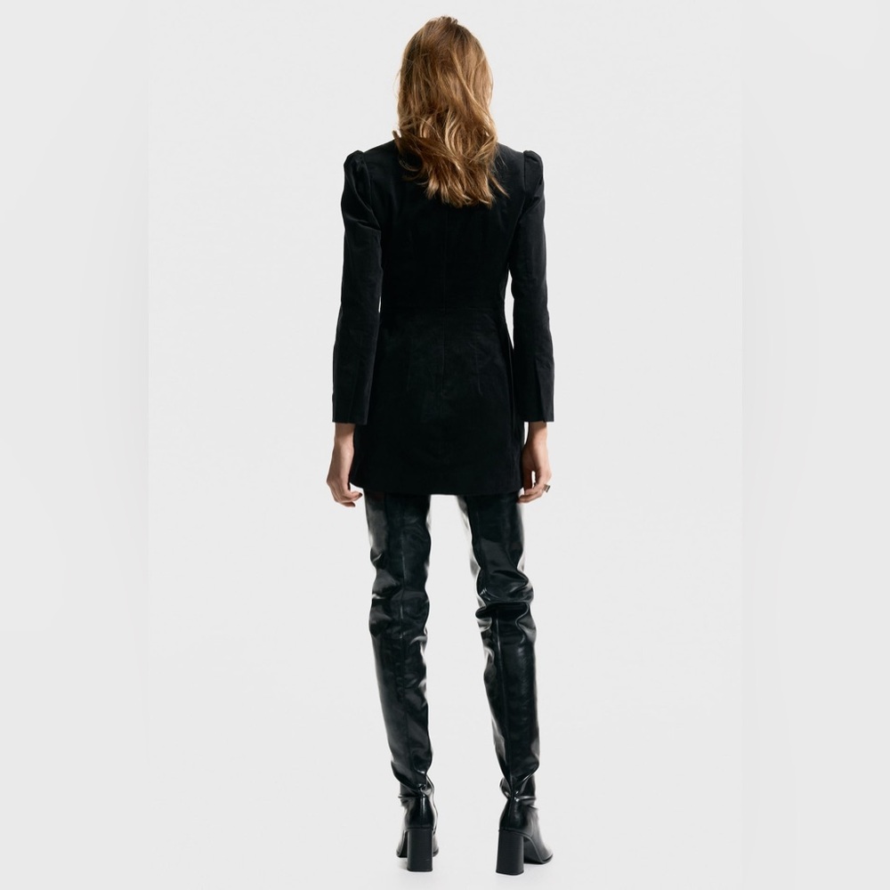 H&M VELVET JACKET DRESS (size small) - Picture 3 of 6